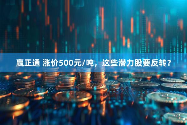 赢正通 涨价500元/吨，这些潜力股要反转？