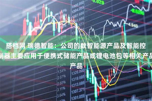 搭档网 瑞德智能：公司的数智能源产品及智能控制器主要应用于便携式储能产品或锂电池包等相关产品