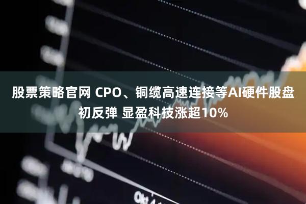 股票策略官网 CPO、铜缆高速连接等AI硬件股盘初反弹 显盈科技涨超10%