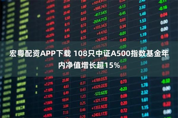 宏粤配资APP下载 108只中证A500指数基金年内净值增长超15%