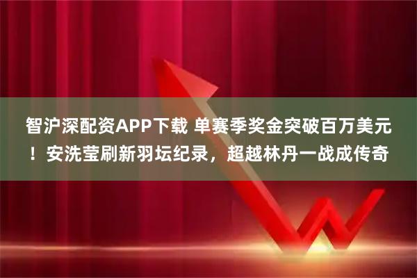 智沪深配资APP下载 单赛季奖金突破百万美元！安洗莹刷新羽坛纪录，超越林丹一战成传奇